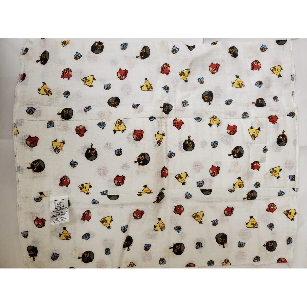 angry‎ birds muslin burp cloth